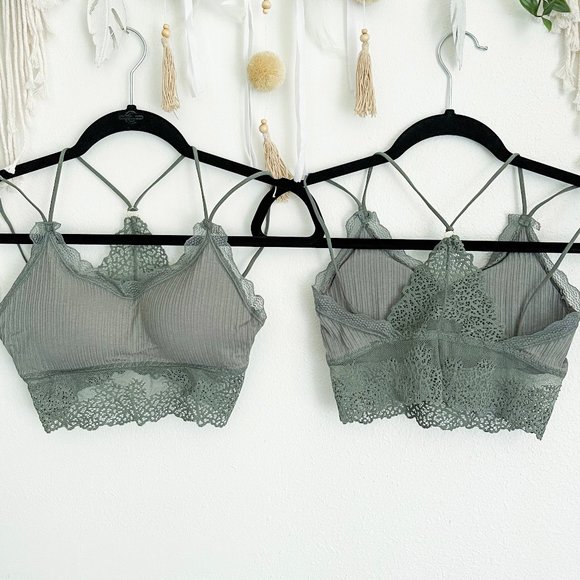 The House Of Gentry Other - OLIVE Lace Racerback Bralette